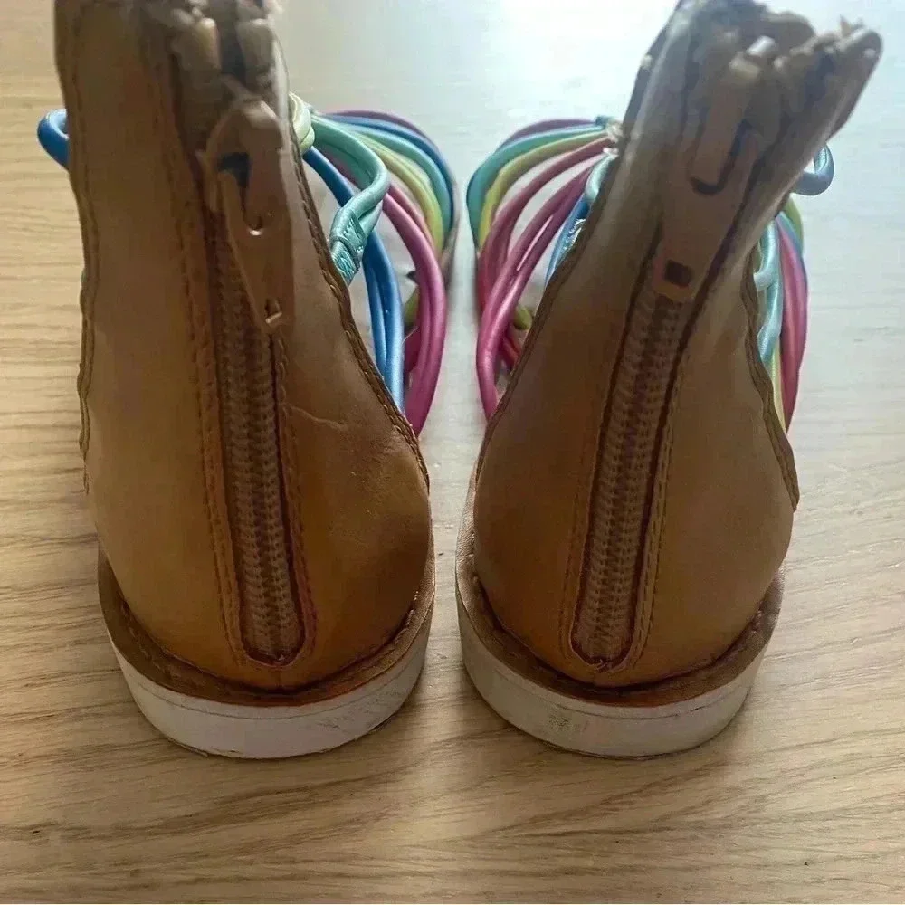 Stevies Girls Rainbow Sandals 4